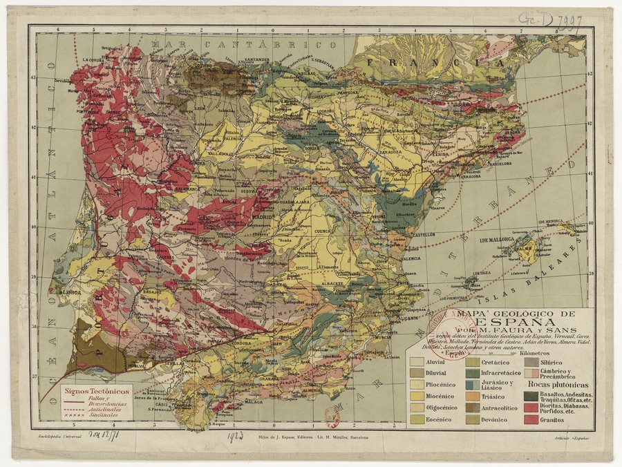File:Mapa geológico de España - por M. Faura i Sans, según datos del Instituto geológico de Espasa... - btv1b84467184.jpg